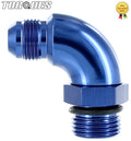AN -8 (-8AN) to ORB-10 (AN-10 7/8" UNF) O-Ring Boss 90 Degree Full
