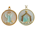 Nativity Ornament Jesus Birth Coastal Acrylic With Starfish And