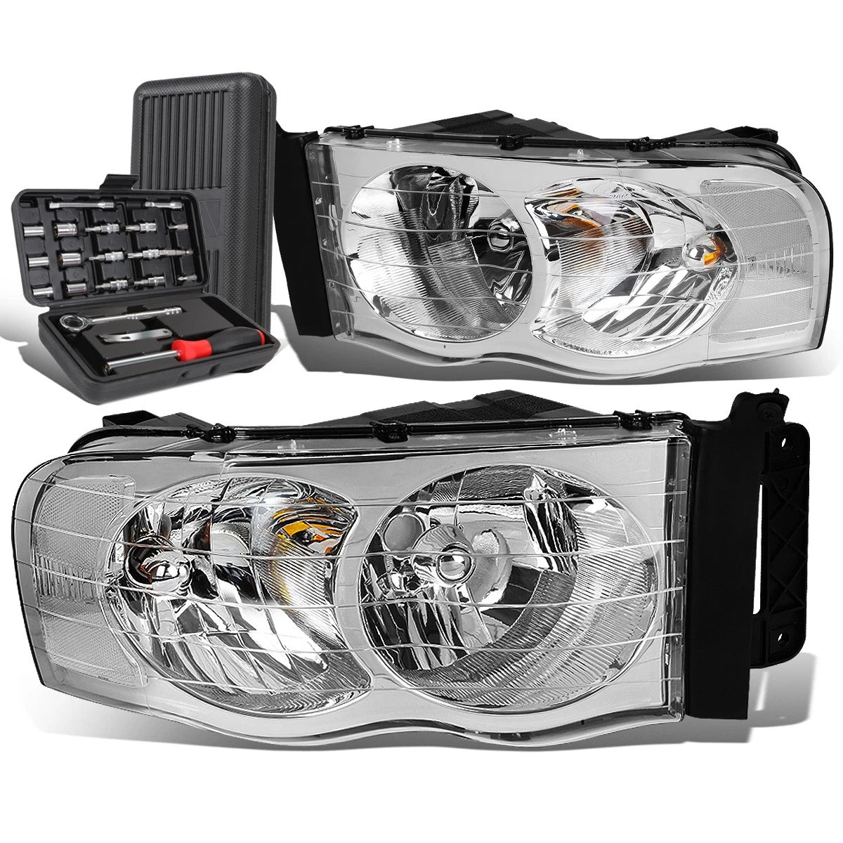 For 2002-2005 Dodge Ram Pickup Pair Chrome/clear | Built Supply Co