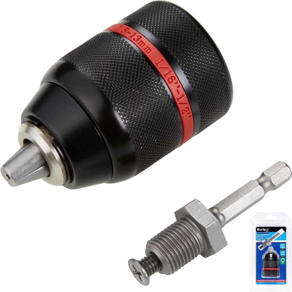 Bluespot DIY Drill Keyed Chuck Key Impact Driver Adaptor Kit by Bluespot