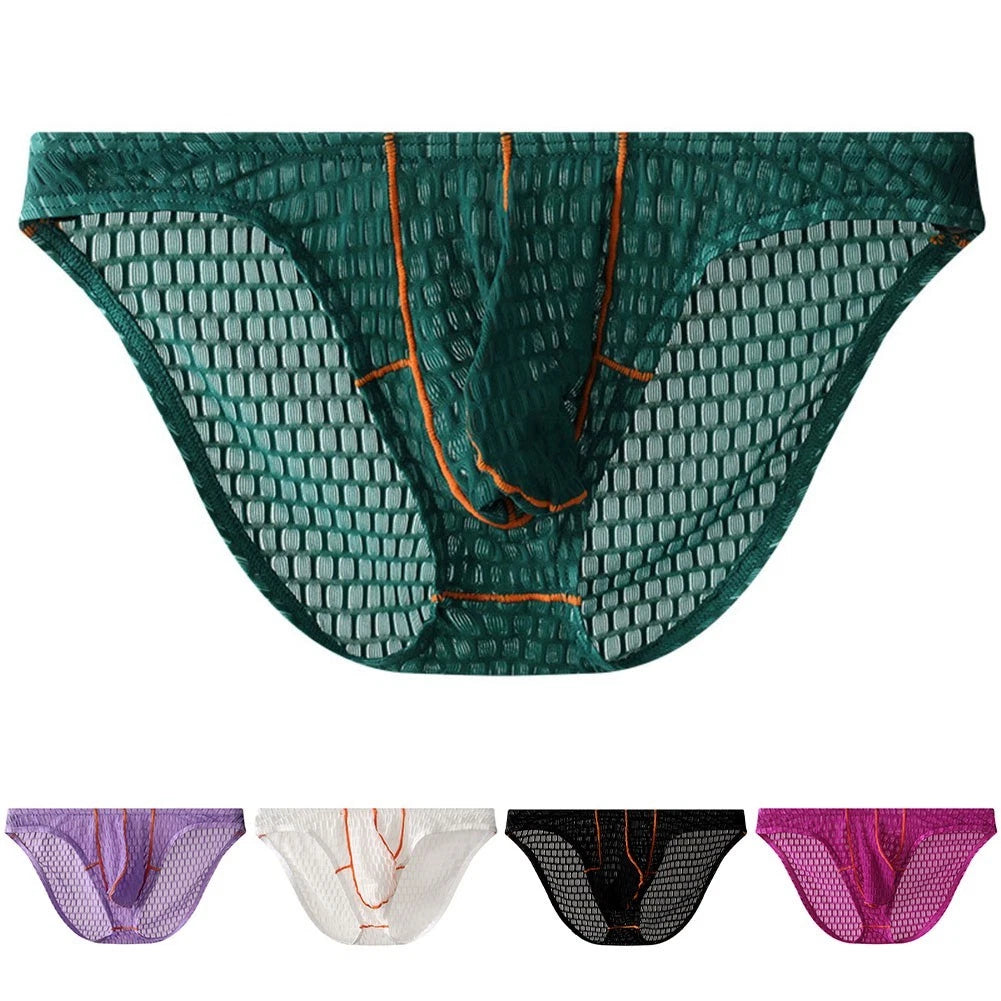 Men's Lace Underwear Briefs With U Pouch For Breathable All Day