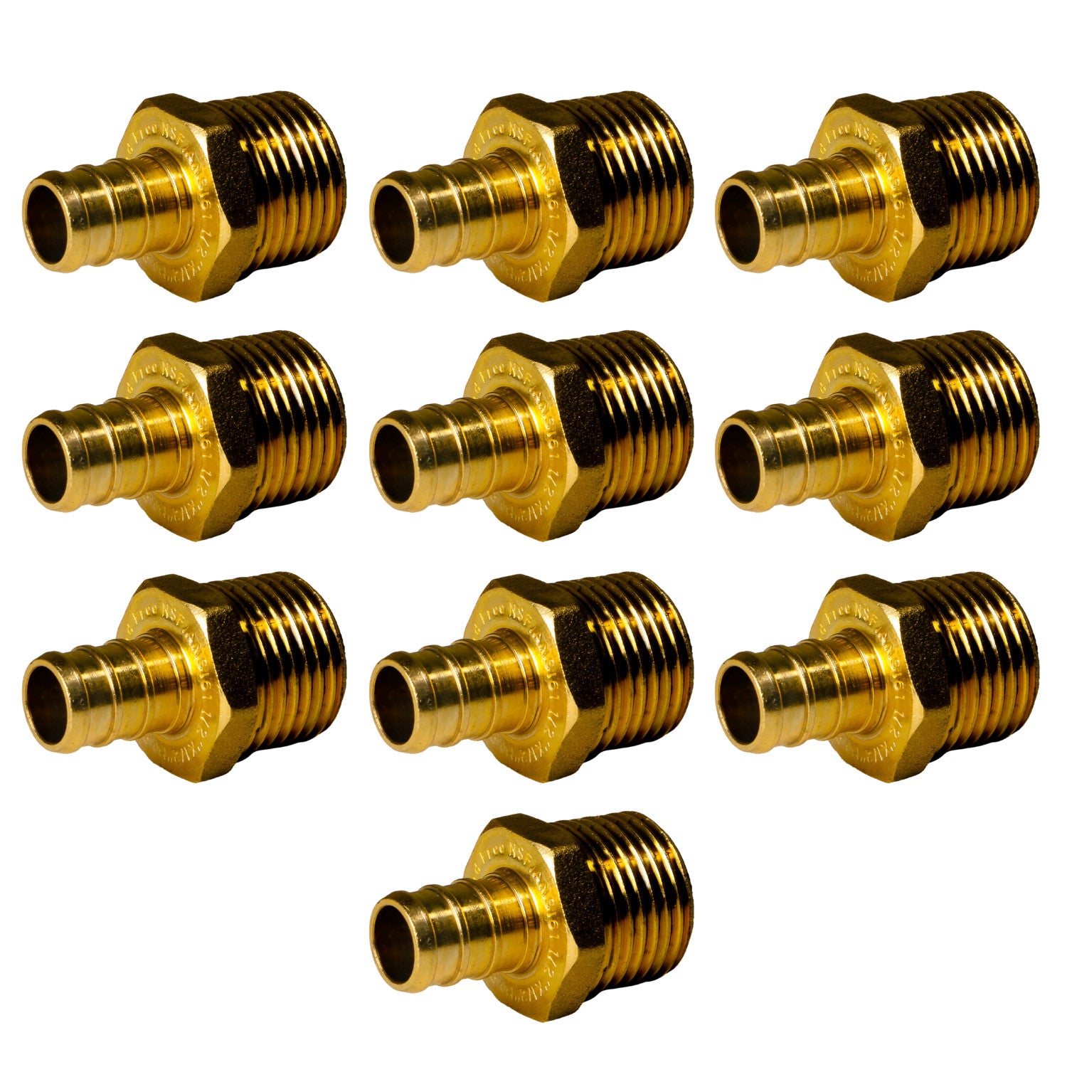 XFITTING 1/2" Pex B Male Adapter 10 Pack