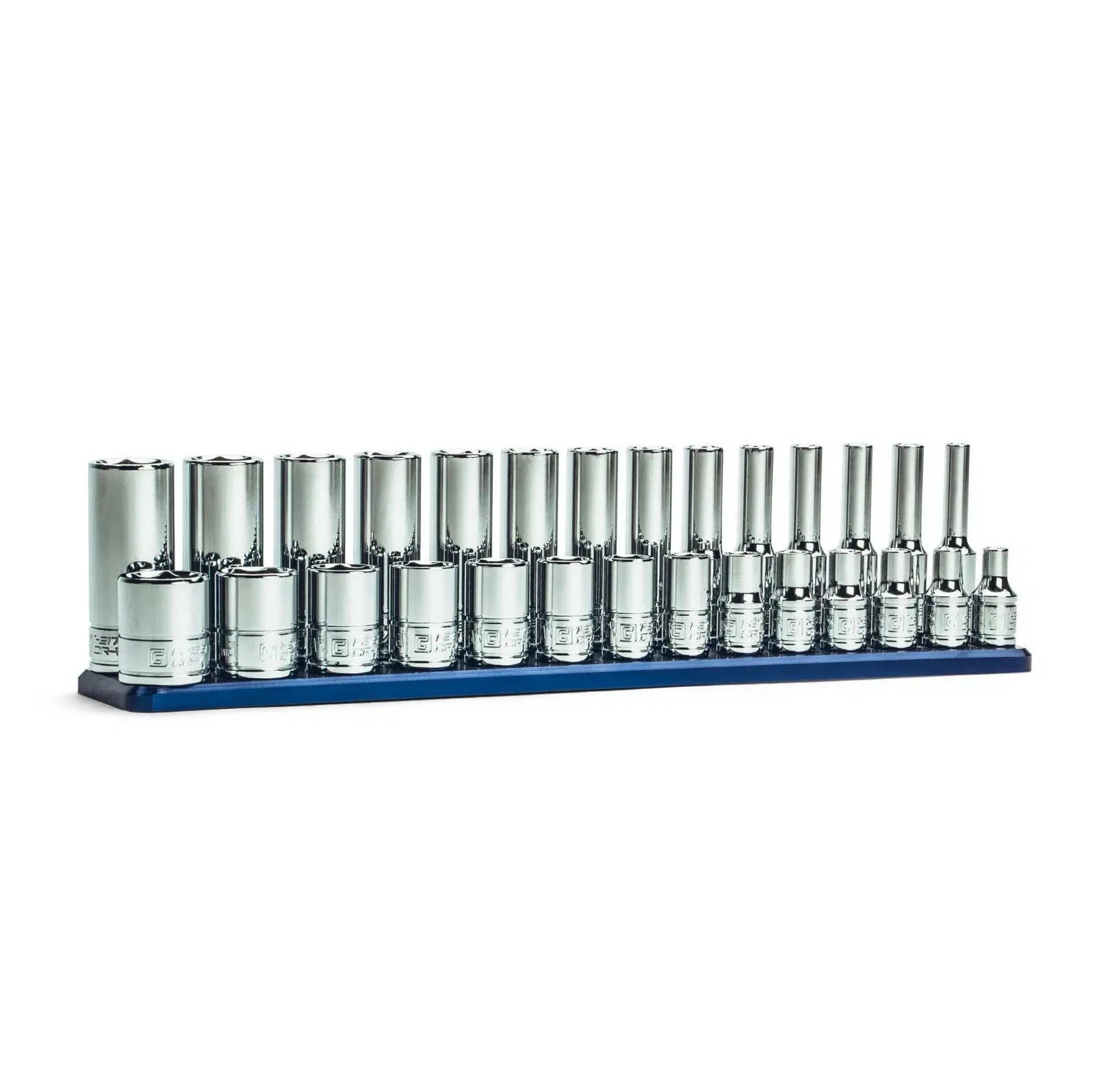 Capri Tools 1/4 In. Drive Shallow/deep 6-point Socket Set W/ Rail,