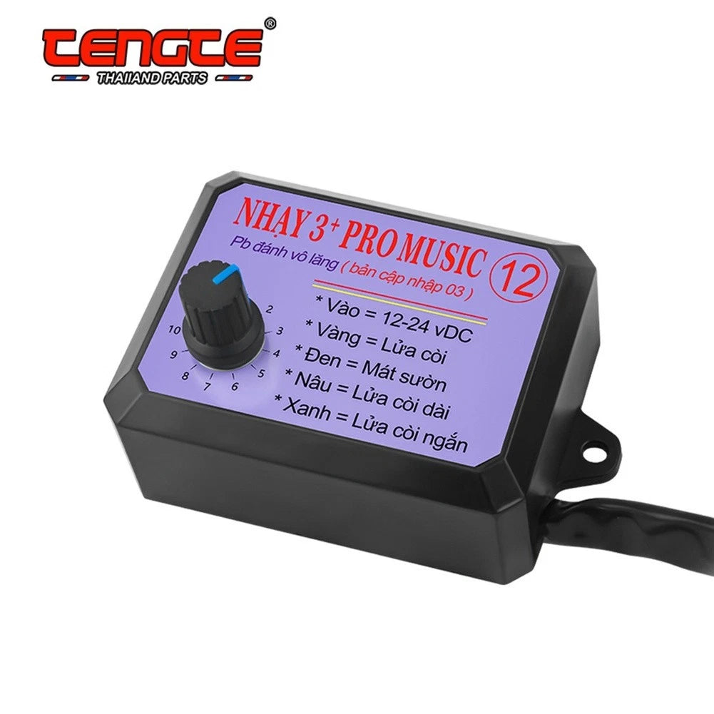 12 Tone Adjustable Motorcycle For Horn Controller Black Abs Water
