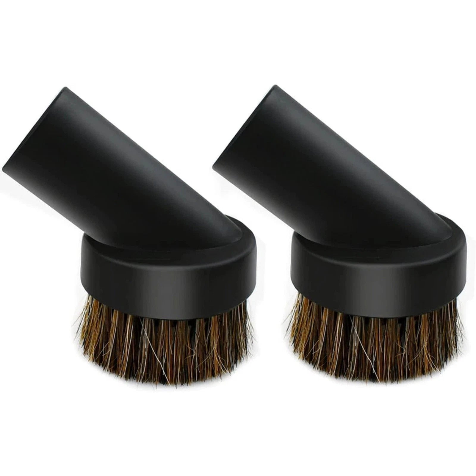 Black Round Dust Brush 1.25'' Vacuum Hose Horse Hair For Most Vacuums