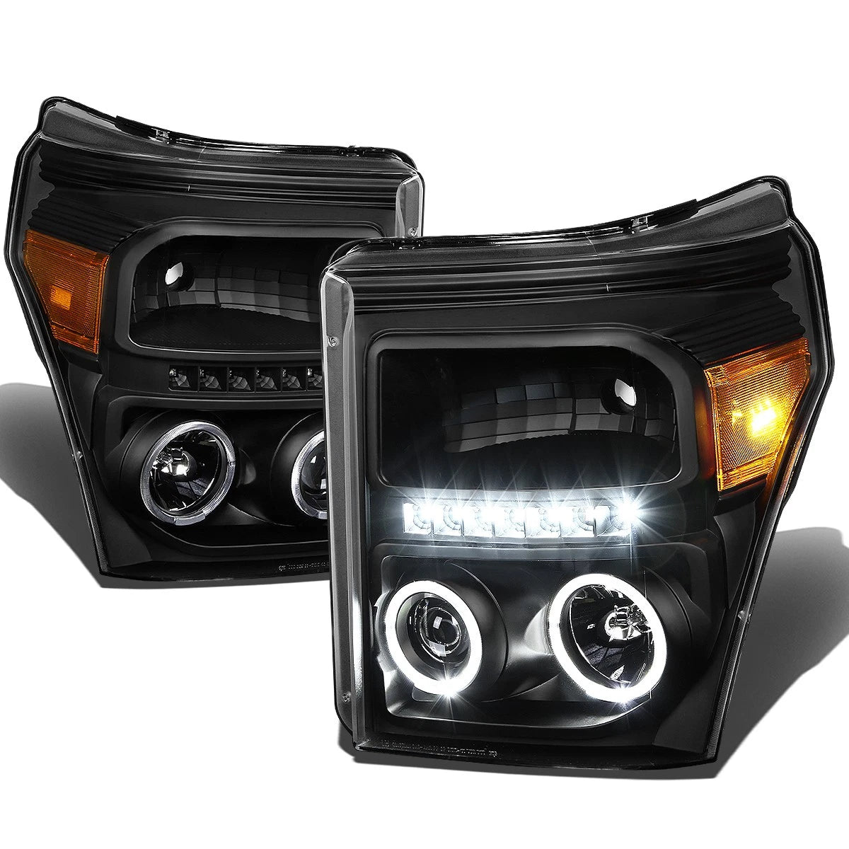 [Led Halo Ring]fit 2011-2016 Ford Super Duty Black | Built Supply Co