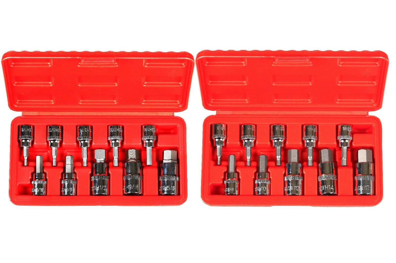 Hex Bit Socket Set 20 Piece 3/8" & 1/2" Drive