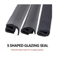 S Shaped Rubber Window Glass Seal Edge Protector Finish