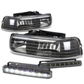 Black Housing Clear Lens Headlight/lamp<wbr/>+LED | Built Supply Co