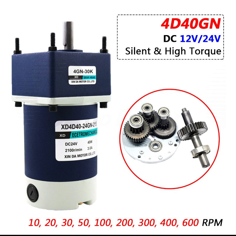 80MM Micro DC Gearmotor 12V/24V, 40W