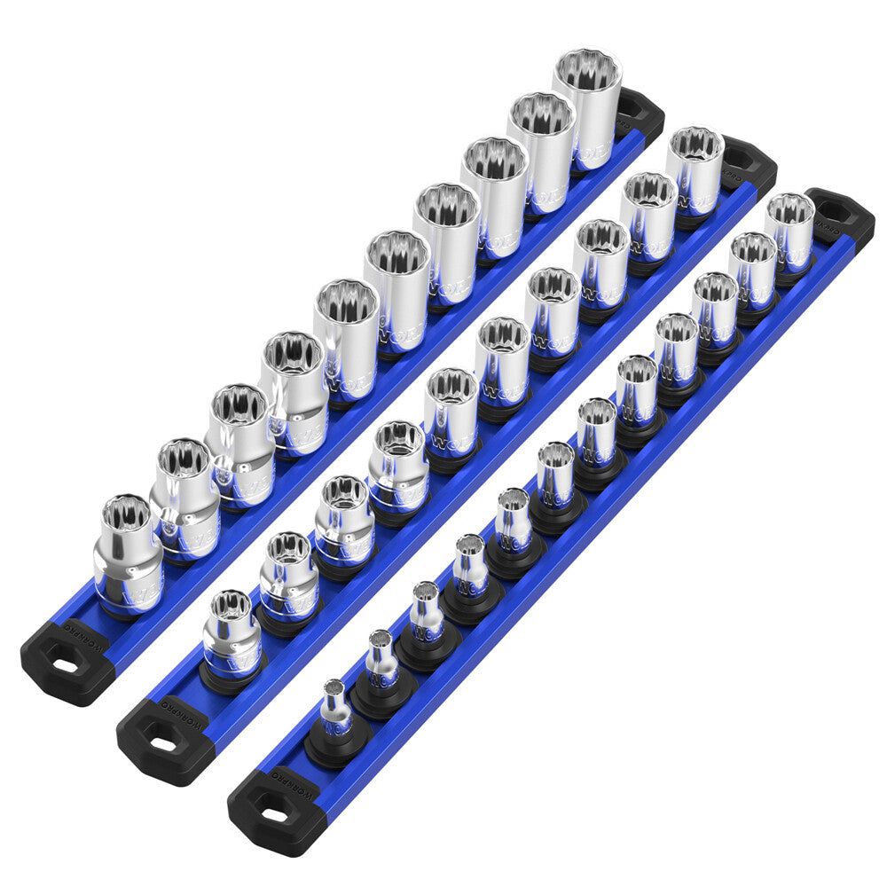WORKPRO 3-Piece Magnetic Socket Organizer Set by WORKPRO