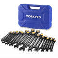 WORKPRO 22PC Ratcheting Combination Wrench Set Metric 6-18mm SAE