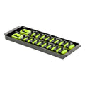 Ernst 8561HV 1/4" 2-Rail Socket Boss Storage Organiser 8" Hi-Viz