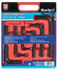BlueSpot Large Jumbo Metric Hex Key Set 8 - 19mm by BlueSpot