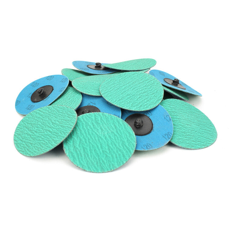 50 Pack - 3" 120 Grit Zirconia+Grind Aid Quick Change Sanding Discs