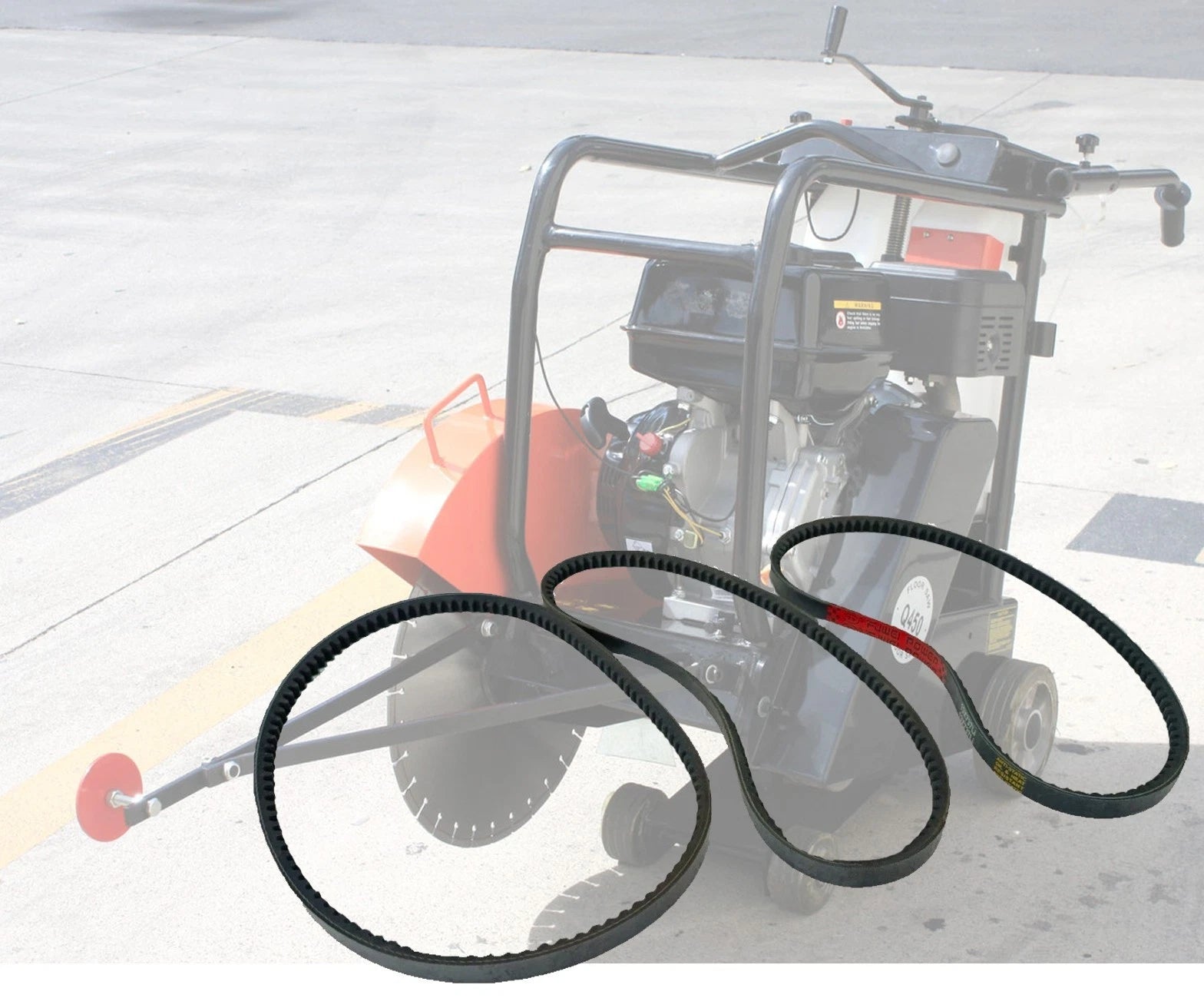 Pulley Belt Replacement Belts For Q450 18” Walk Behinds Cut Saw