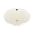 Rok Orchid Round Shaped Bathroom Vessel Sink, 17-1/2" Diameter Ivory