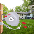 65FT Retractable Garden Water Hose Reel Brass Gun Spray Gun Rewind Wall Mount US