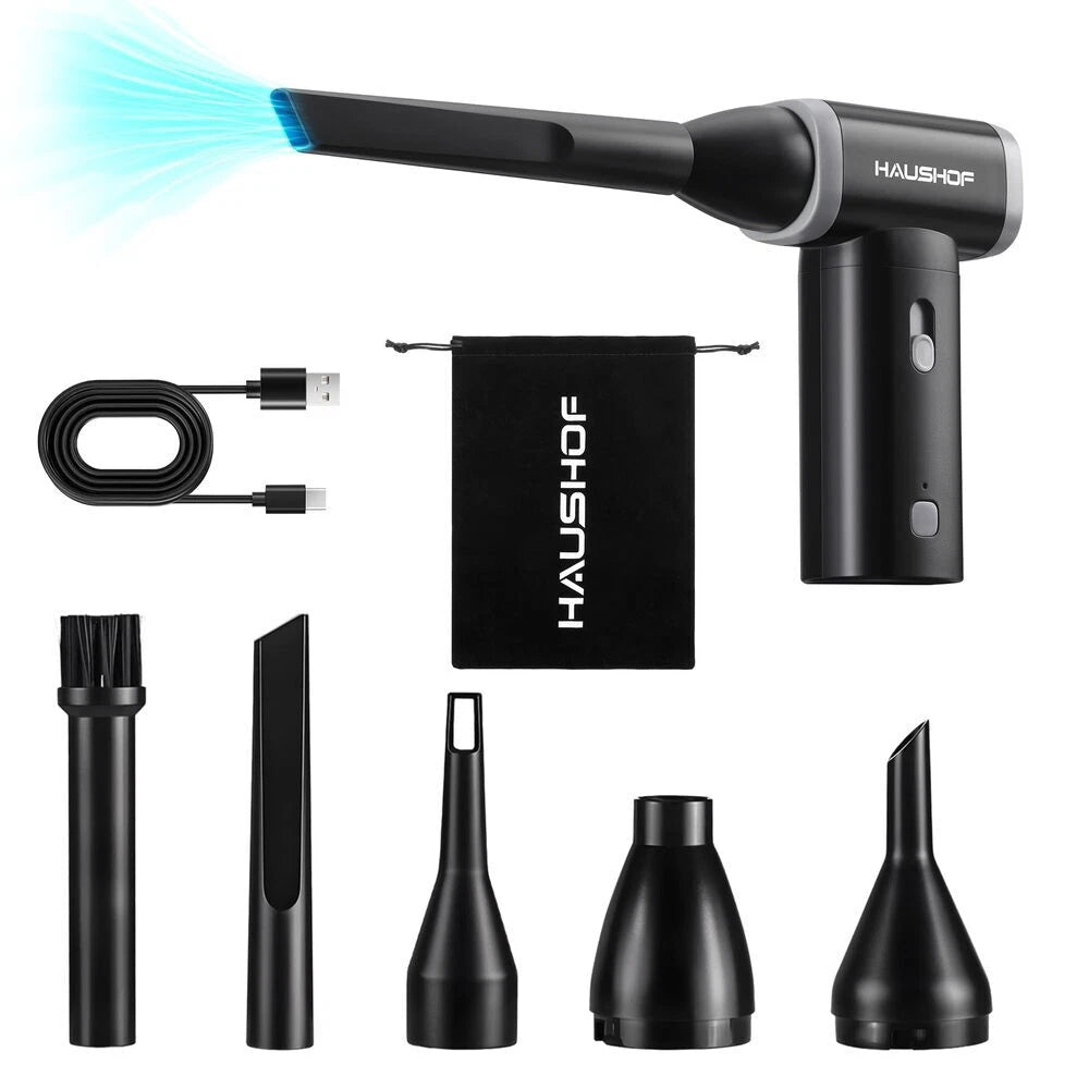 Haushof 8V Mini Electric Air Duster-110,000<wbr/>RPM High Power