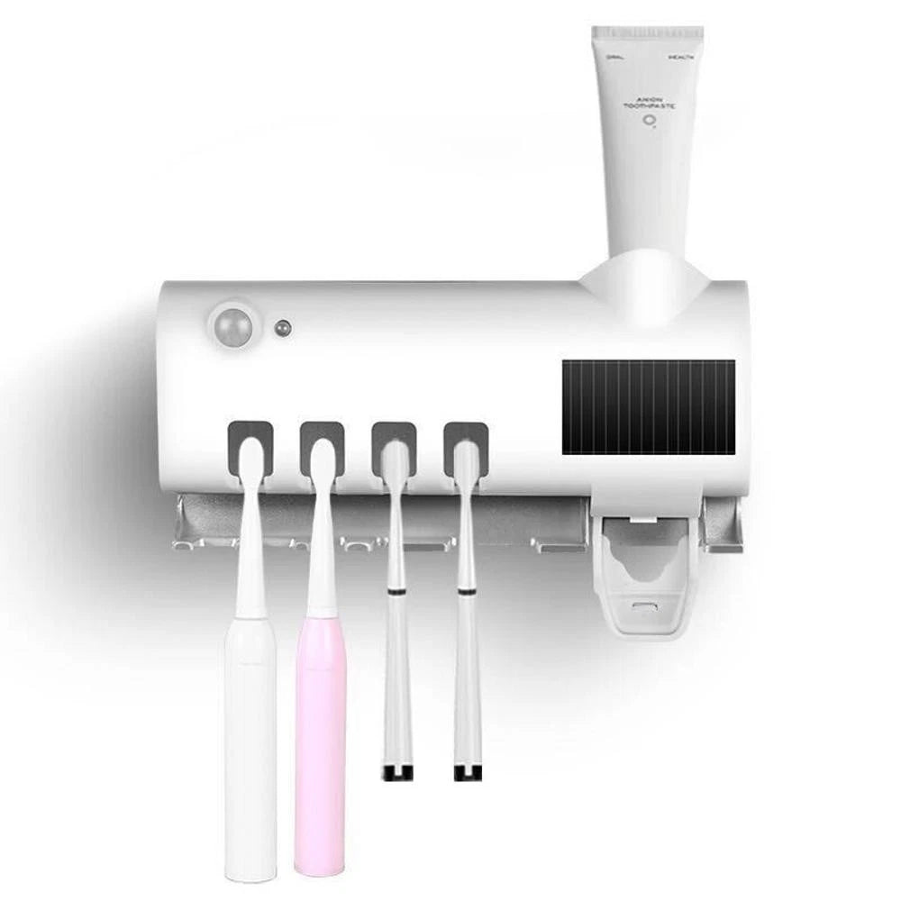Automatic Toothpaste Squeezer Brush Disinfection Stand Wall