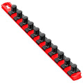 Ernst 13-Inch Socket Organizer with 11 1/2-Inch Twist Lock Clips, Red 8416