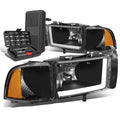 For 1994-2002 Dodge Ram Led Drl Bar Black/amber | Built Supply Co