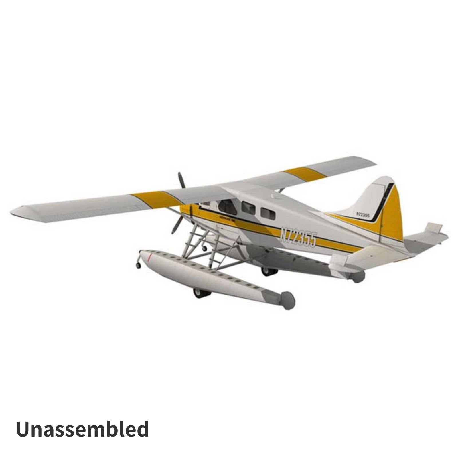 1:32 Dhc-2 Beaver Float Seaplane Model 3d Paper Unassembled Kit