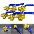 3 Way Ball Valve Three T-port Npt Brass Female Type For Water & Oil &