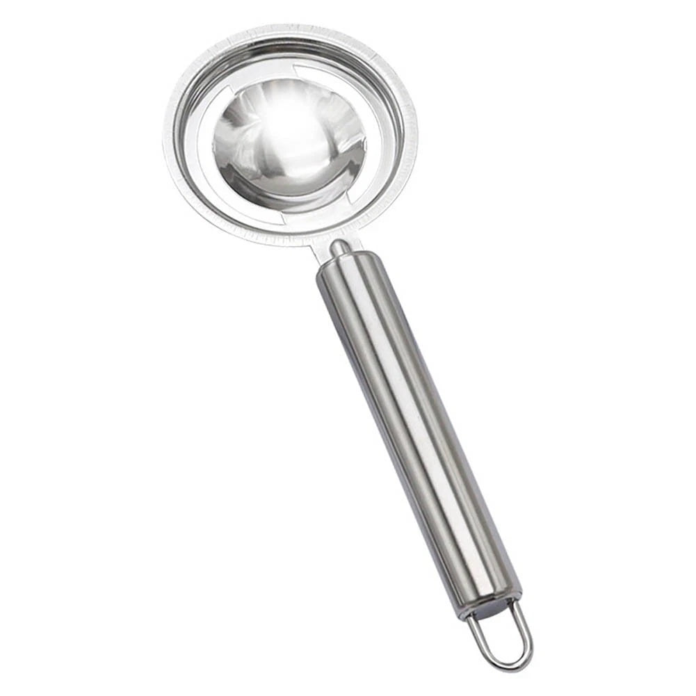 Stainless Steel Egg Yolk Separator With Long Handle And Wall Mount