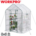 Workpro 8'x6' Heavy Duty Walk-in Greenhouse Instant Pop-up Gardening