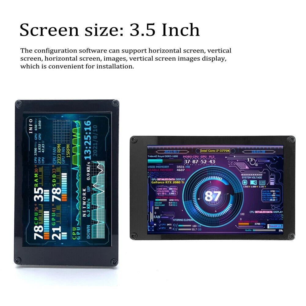 3.5in Ips Lcd Secondary Monitor Support Aida64 Usb Dynamic Display