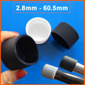 Ferrules Rubber End Caps - White/Black