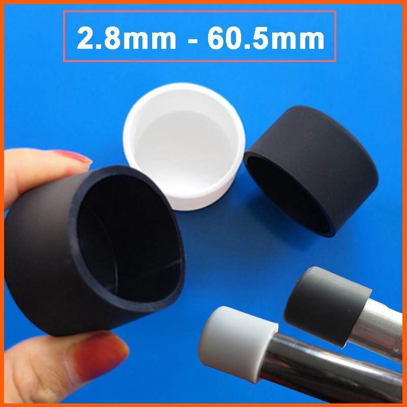 Ferrules Rubber End Caps - White/Black