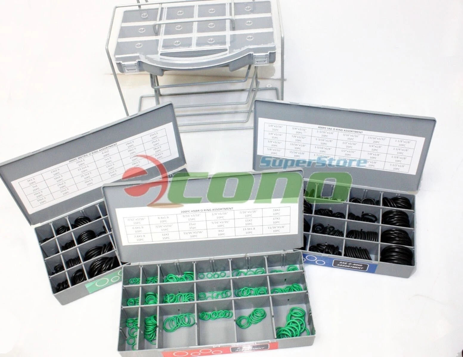 Oil Hydraulic O-ring Sae Metric Rubber & Hnbr Washer Assortment Kit