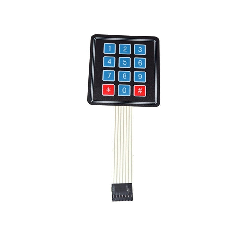 4x3 12 Key Switch Membrane Matrix Keypad Self Adhesive