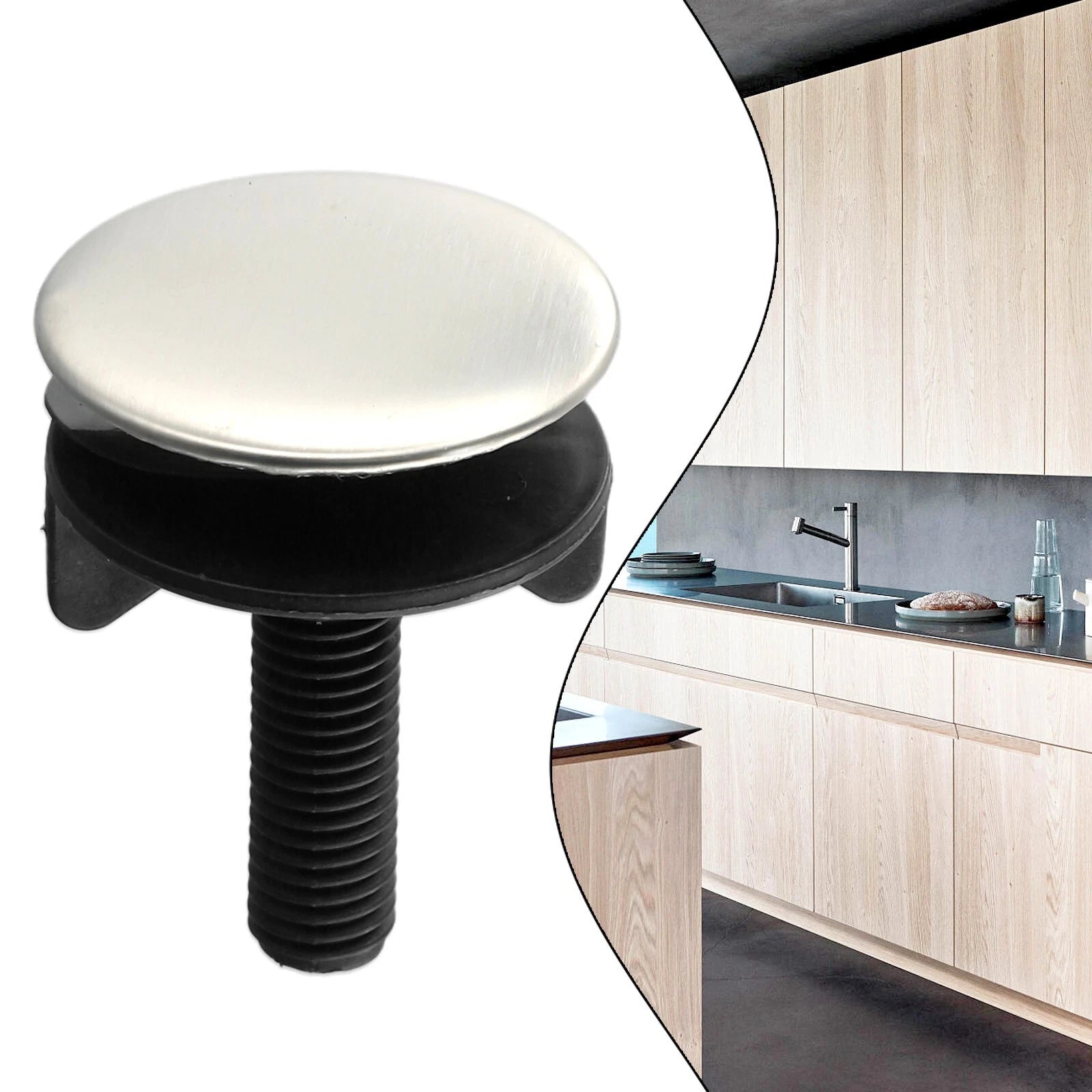 Sink Fitting 304 Stainless Steel Kitchen Faucet Trim Cover Seal Cover