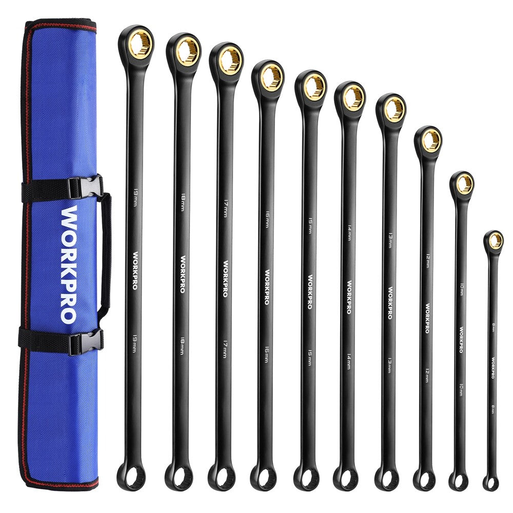 WORKPRO 10-Piece Extra Long Ratcheting Wrench Set by WORKPRO