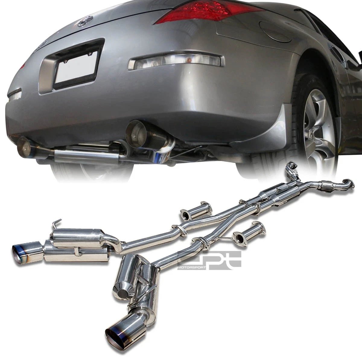 For 2003-2009 Nissan 350z G35 Coupe 4.5"muffler | Built Supply Co