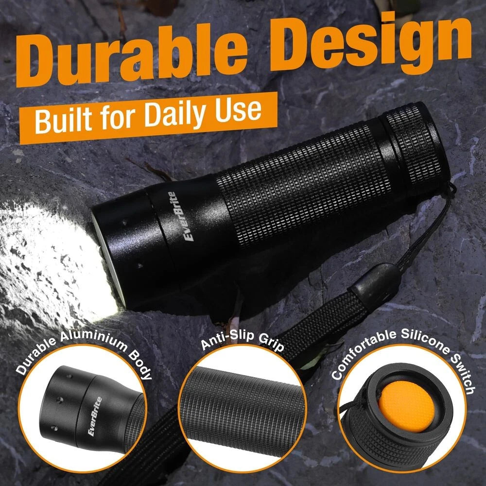 Everbrite Mini Led Flashlight Zoomable Flash Light 3 Lights Modes