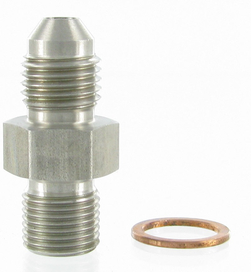 AN-4 (4AN) To M11x1.0 Garrett Turbo Feed Stainless Steel Adapter- Not