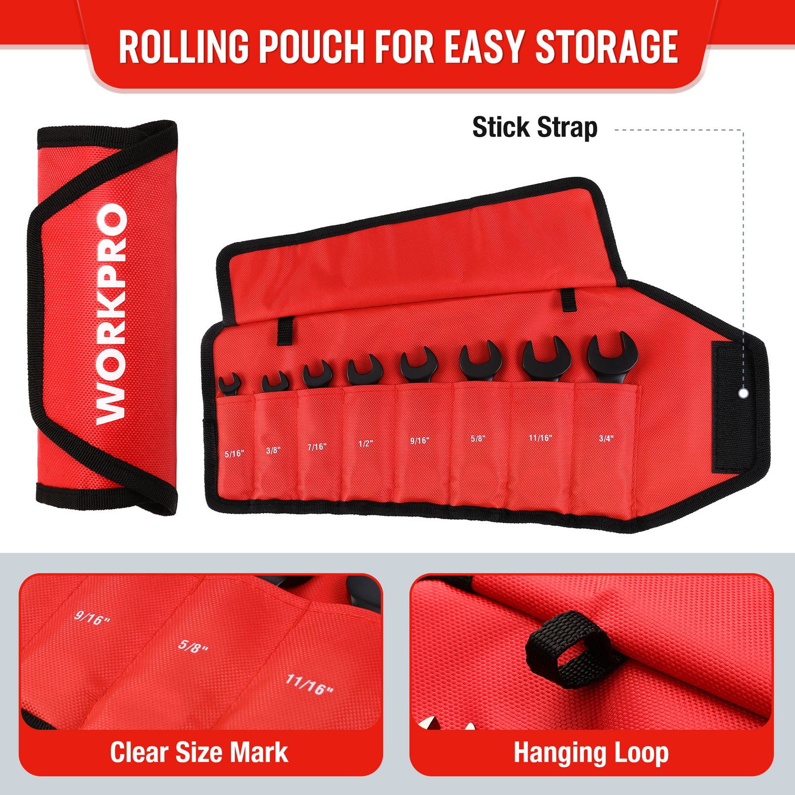 WorkPro SAE 8-Piece Stubby Wrench Set by WorkPro
