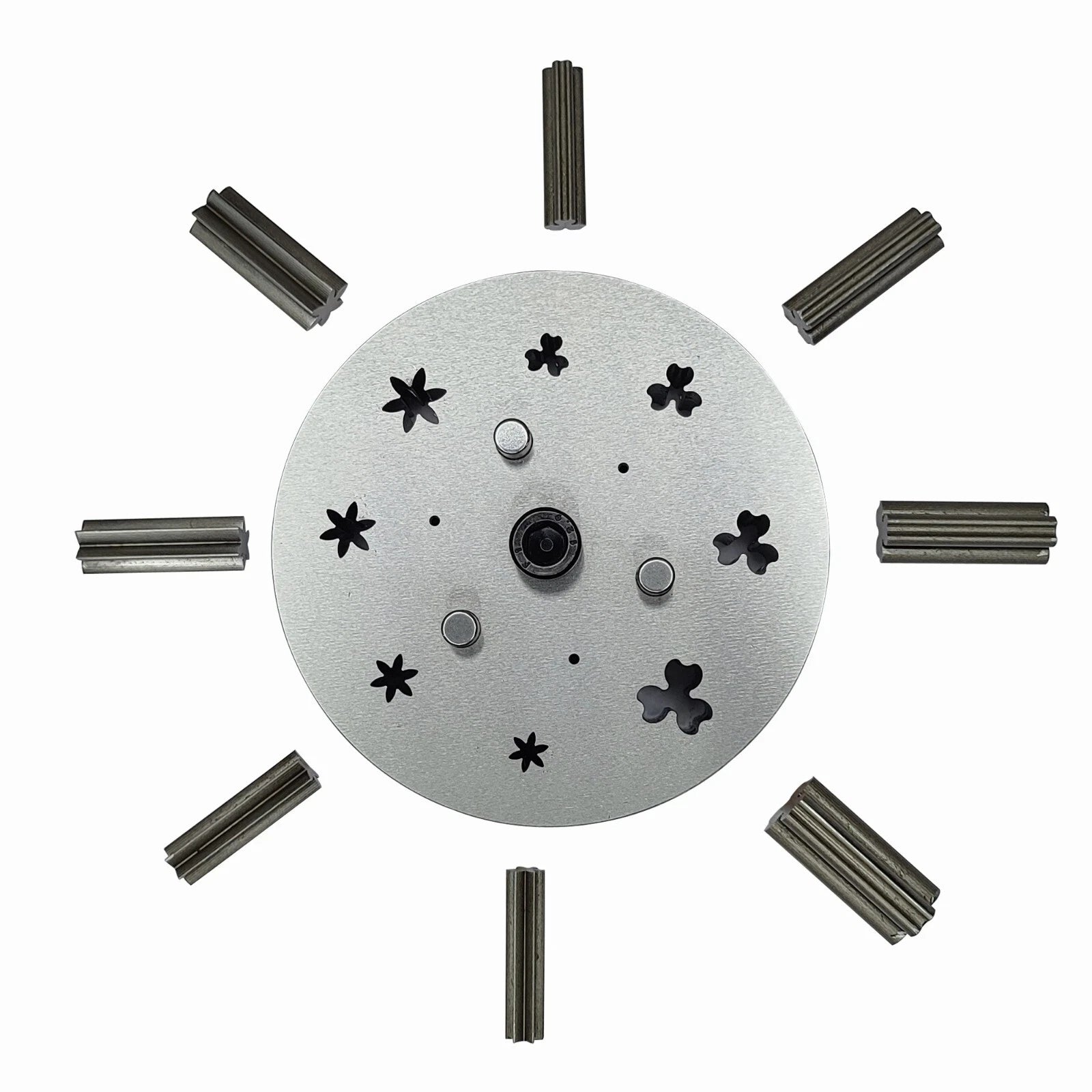 3 Petal & 6 Petal Flower Shape Disc Cutter - Set Of 8 Punches Size