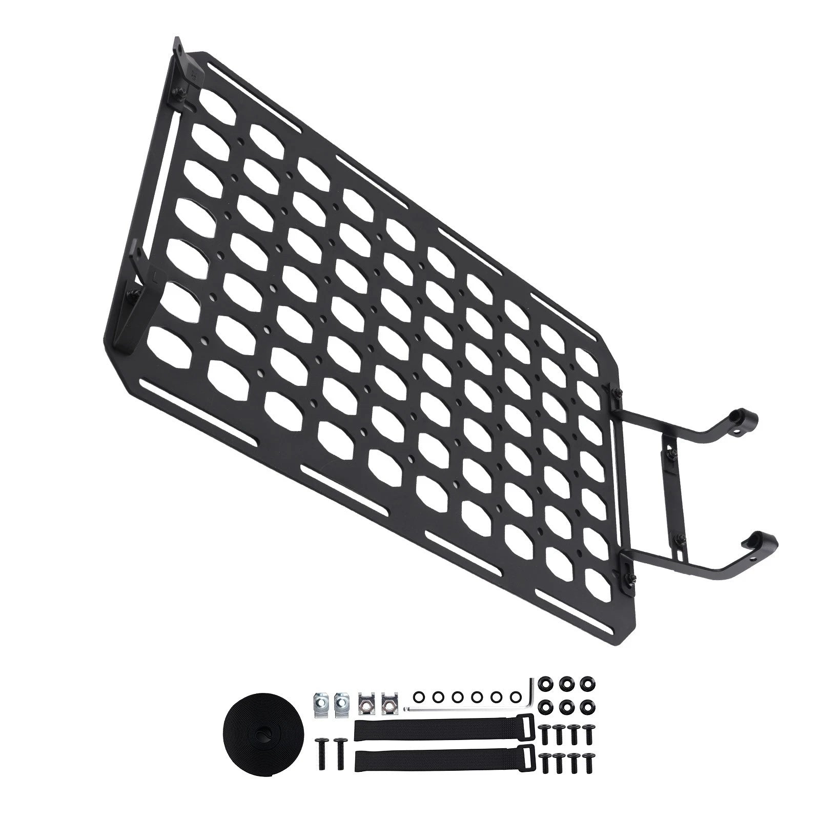 Rear Panel Storage Rack for Ford F150 F250 F350 F450 2015-2024 Black Steel