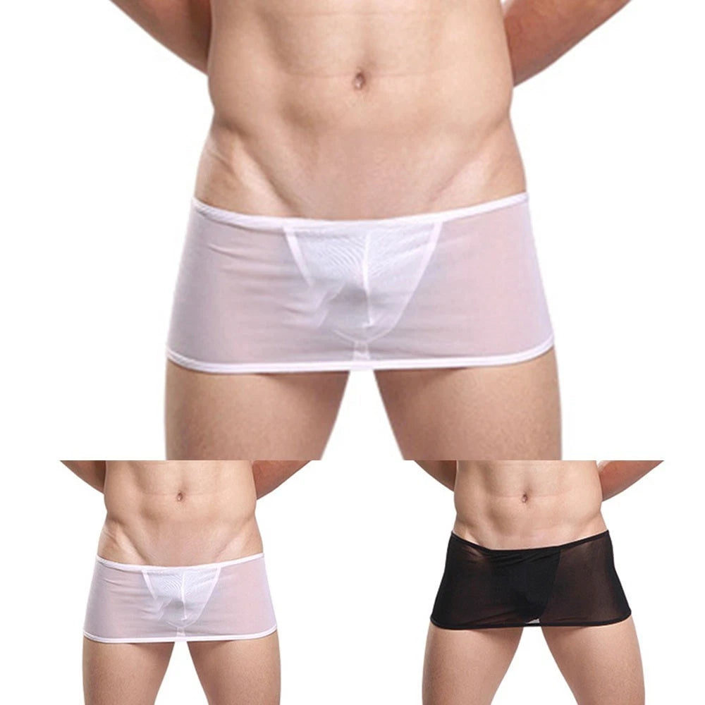 Briefs Men Underwear All Seasons Sexy Transparent Ultra-thin