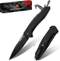 Mossy Oak Folding Pocket Knife 3.5" D2 Steel Blade Glass Breaker Rope