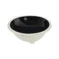 Saucer Oval Undermount Bathroom Sink 19-3/8" X 15-3/4" X 8-3/8" Black
