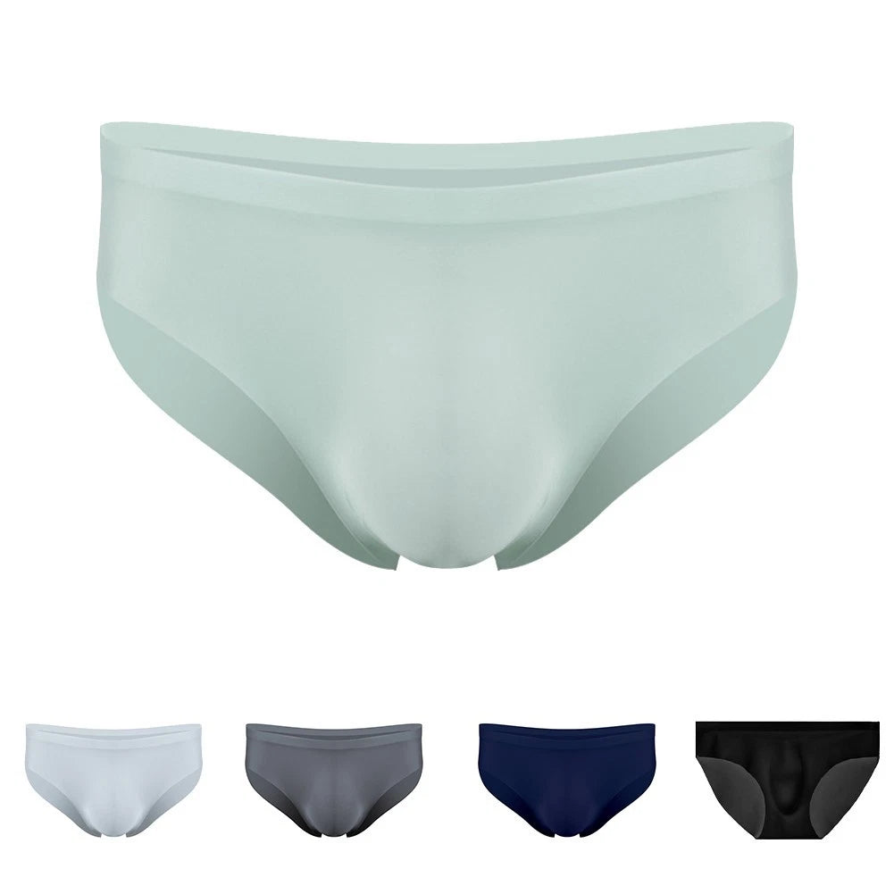 Men's Breathable Underwear Quick Dry Ice Silk Pouch Briefs For All