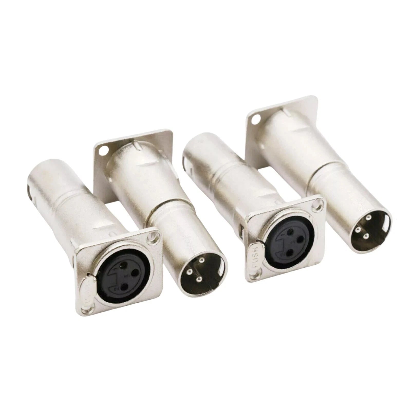 3 Pin Xlr Female To Male Audio Studio Amp Panel Mount Connector