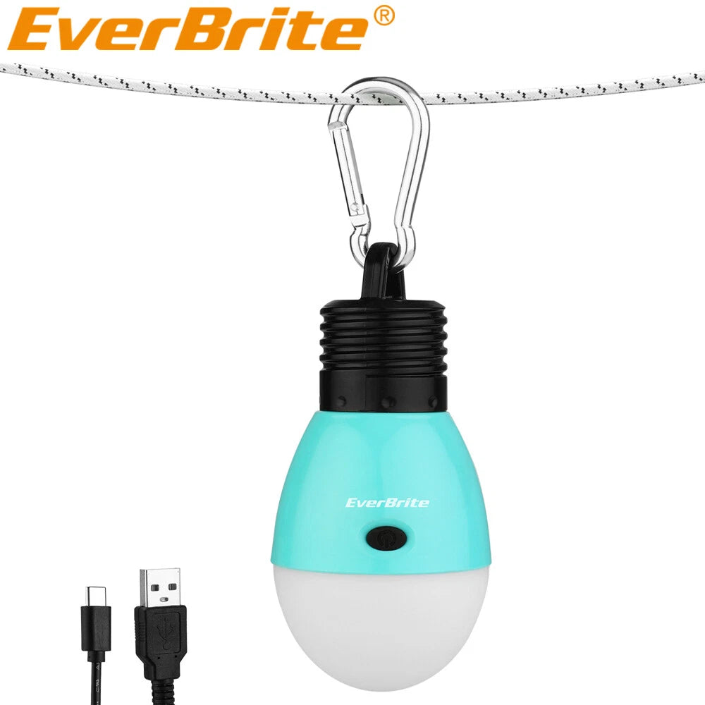 Everbrite Rechargeable Camping Led Bulb Blue 3 Lighting Modes Usb Led