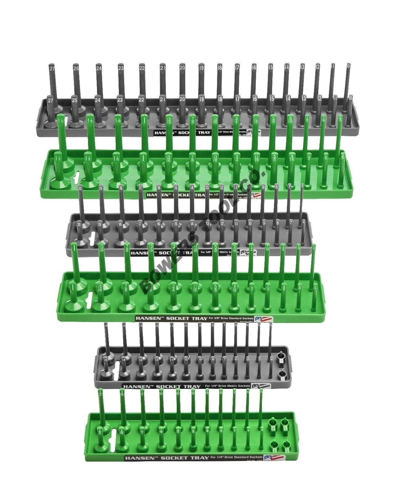 Hansen 6pc Socket Organizer Tray Holder